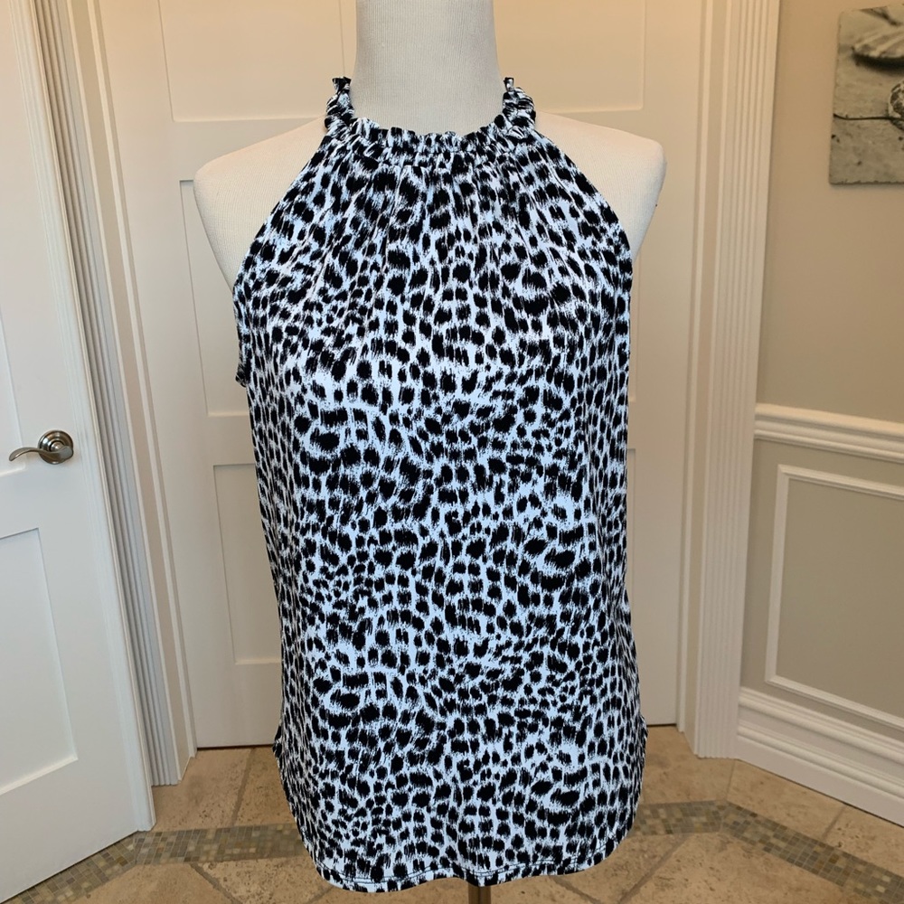ADRIANNA PAPELL Cheetah Blouse - Picture 1 of 8